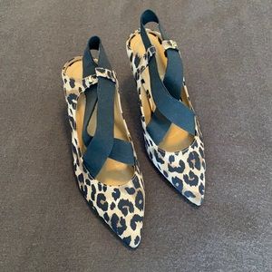 Renee sling back shoes. Size 9W brown black.